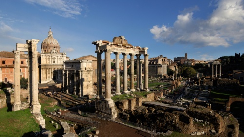 Vue du Forum romain depuis le Capitole
