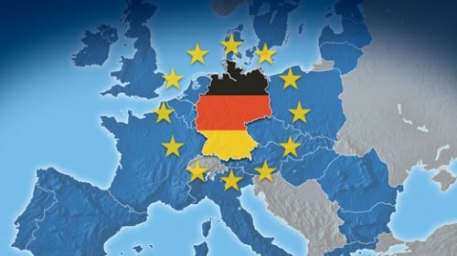 Une carte de l'Europe qui met l'Allemagne au point
