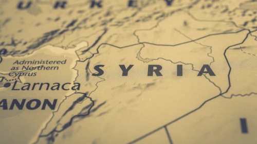 Une carte de la Syrie de près