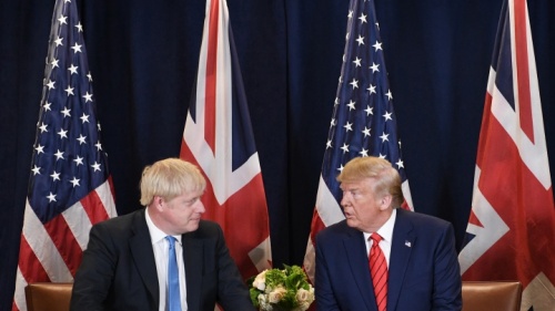 Le Premier ministre britannique Boris Johnson et le président américain Donald Trump.