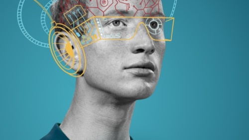 Illustration d'un cerveau doté d'une intelligence artificielle.