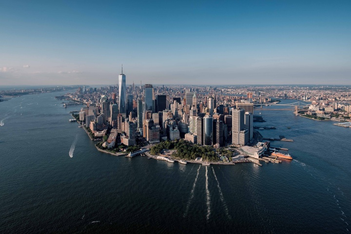 Vue aérienne de Manhattan