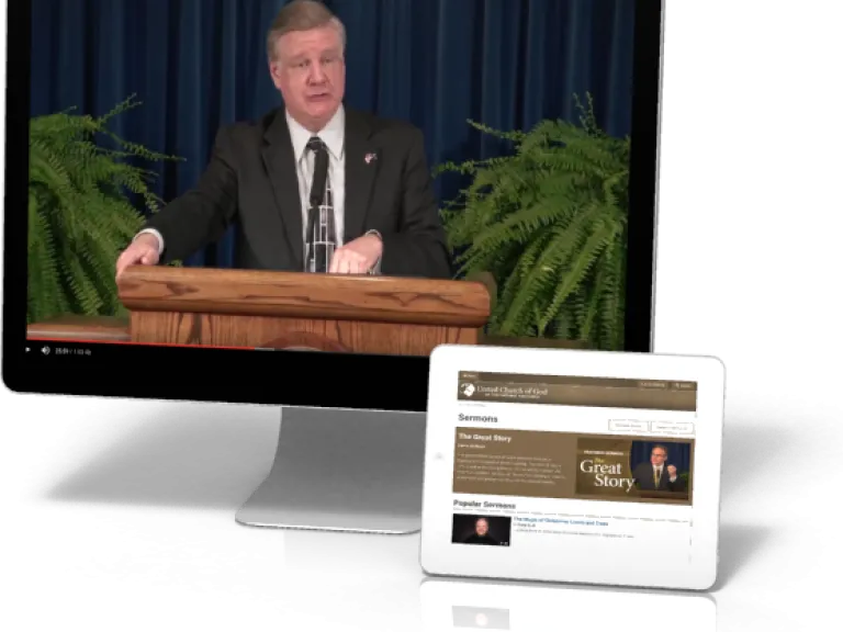 Sermons Screen and iPad