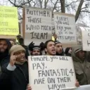 Des manifestants musulmans à Londres