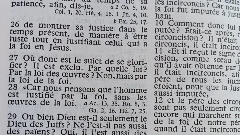 Zoom sur le 3ème chapitre de Romains