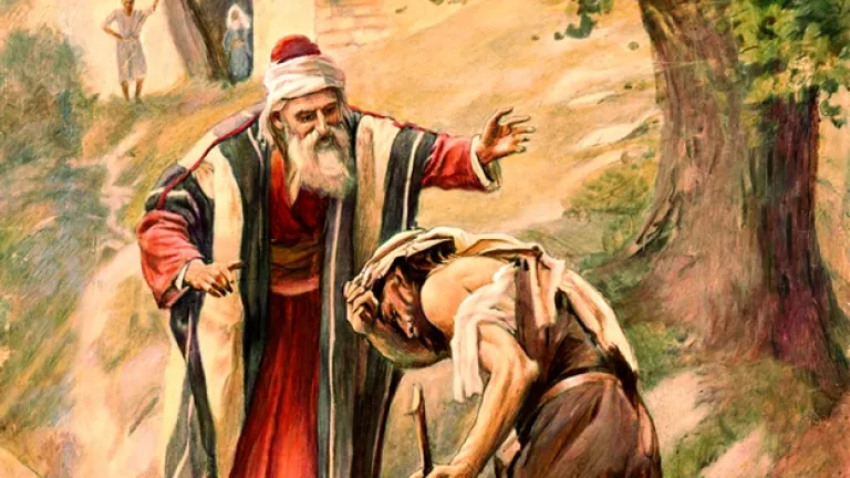 Interprétation de l'artiste de l'histoire du fils prodigue.