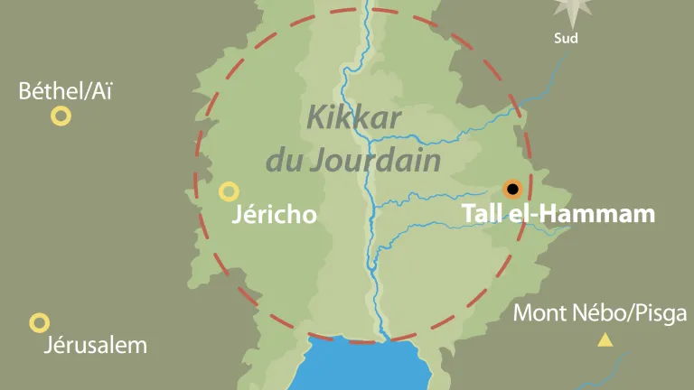 Carte de Kikkar du Jourdain