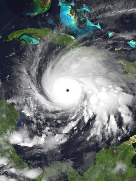 Satellite image of Hurricane Melissa