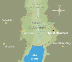 Carte de Kikkar du Jourdain