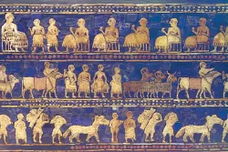 Des scènes représentées sur un élégant coffret incrusté découvert à Ur, dans l'Irak actuel, illustrent la vie quotidienne à l'époque d'Abraham.